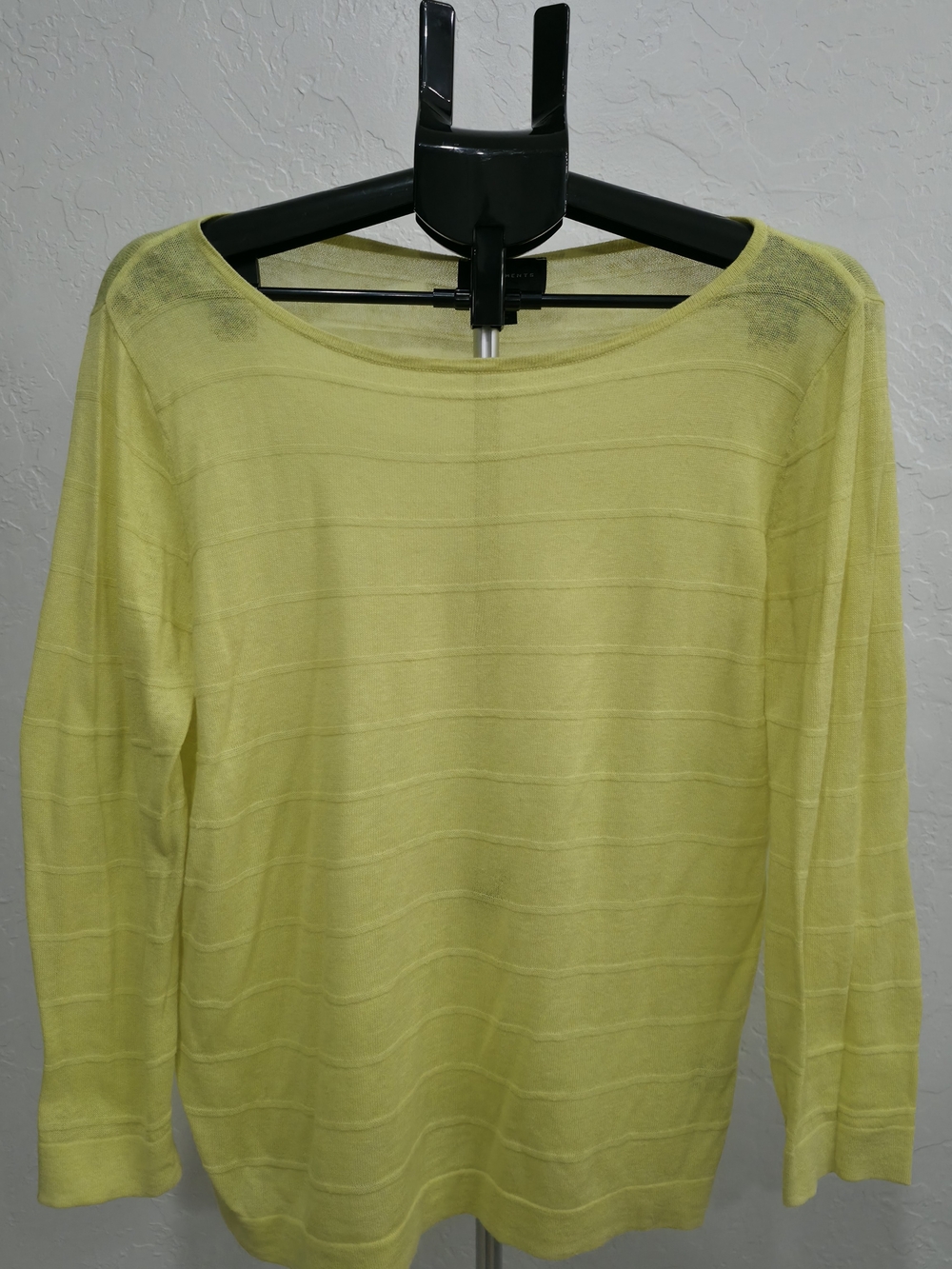 Investments Pale Yellow Boatneck Lightweight Sweater